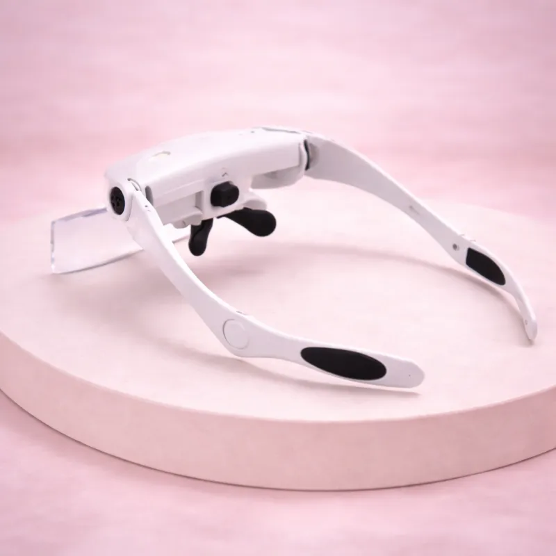 Lupa de Cabeça Profissional com LED e 5 Lentes para Extensão de Pestanas