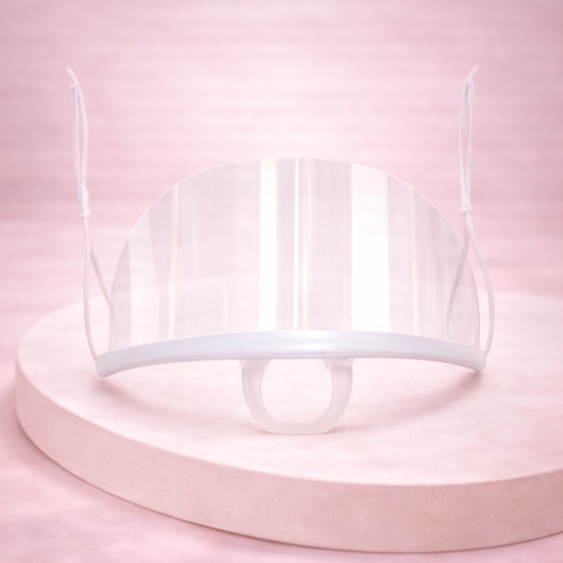 Máscara Sanitária Transparente com Proteção Anti-Embaciamento