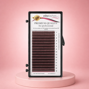 0.07mm 3W D Brown Lashes in M curl Mix