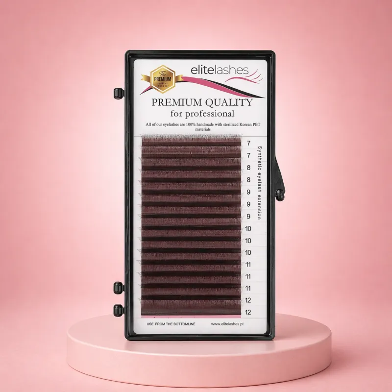0.07mm 3W D Brown Lashes in CC curl Mix