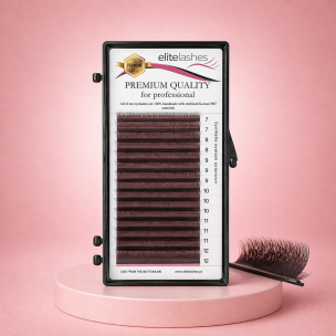 0.07mm 3W D Brown Lashes in M curl Mix