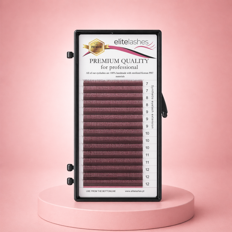 0.07mm 5W D Brown Lashes in C curl Mix