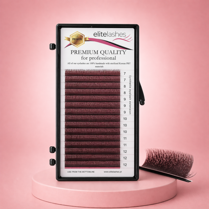 0.07mm 5W D Brown Lashes in C curl Mix