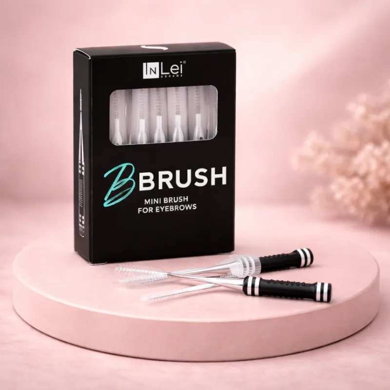 InLei® Brush Pincel Profissional para Aplicação em Pestanas e Sobrancelhas
