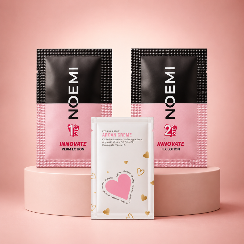 Noemi Flyer Test Set – Korean Lash Lift Step 1, Step 2 & Argan Creme Sachet