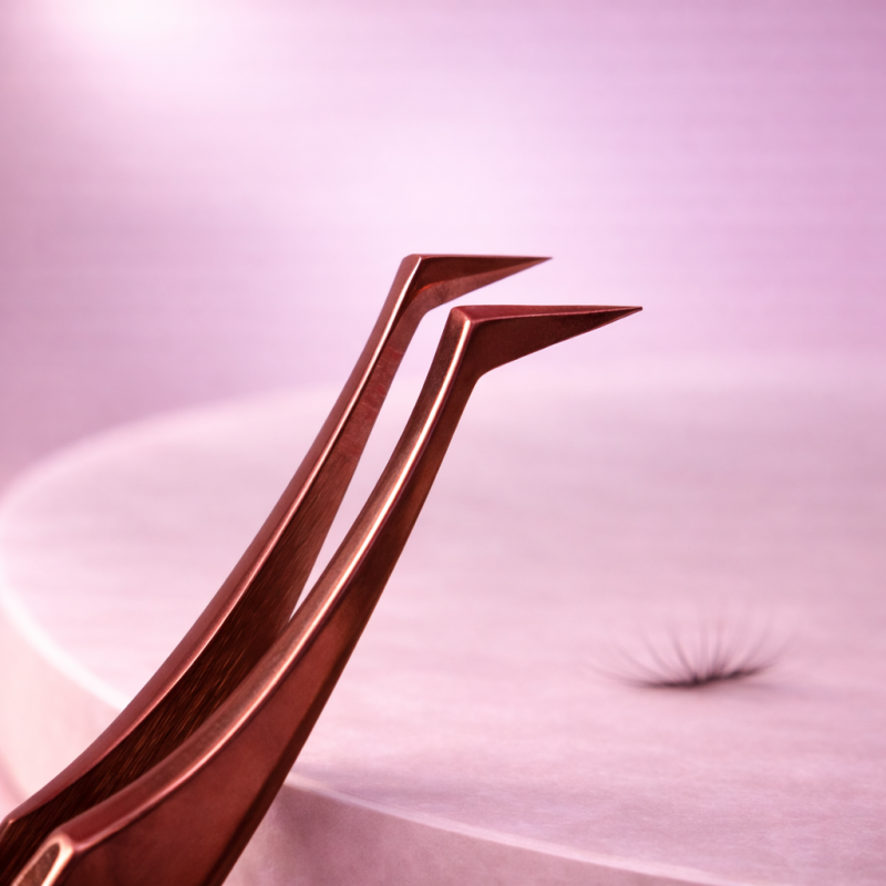 Professional Boot-Shaped Volume Lash Extension Tweezers