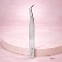 Pinça Profissional de Volume com Ponta Larga para Pestanas