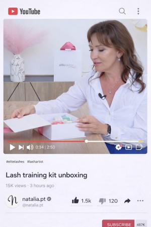 Unboxing do kit de formação em pestanas